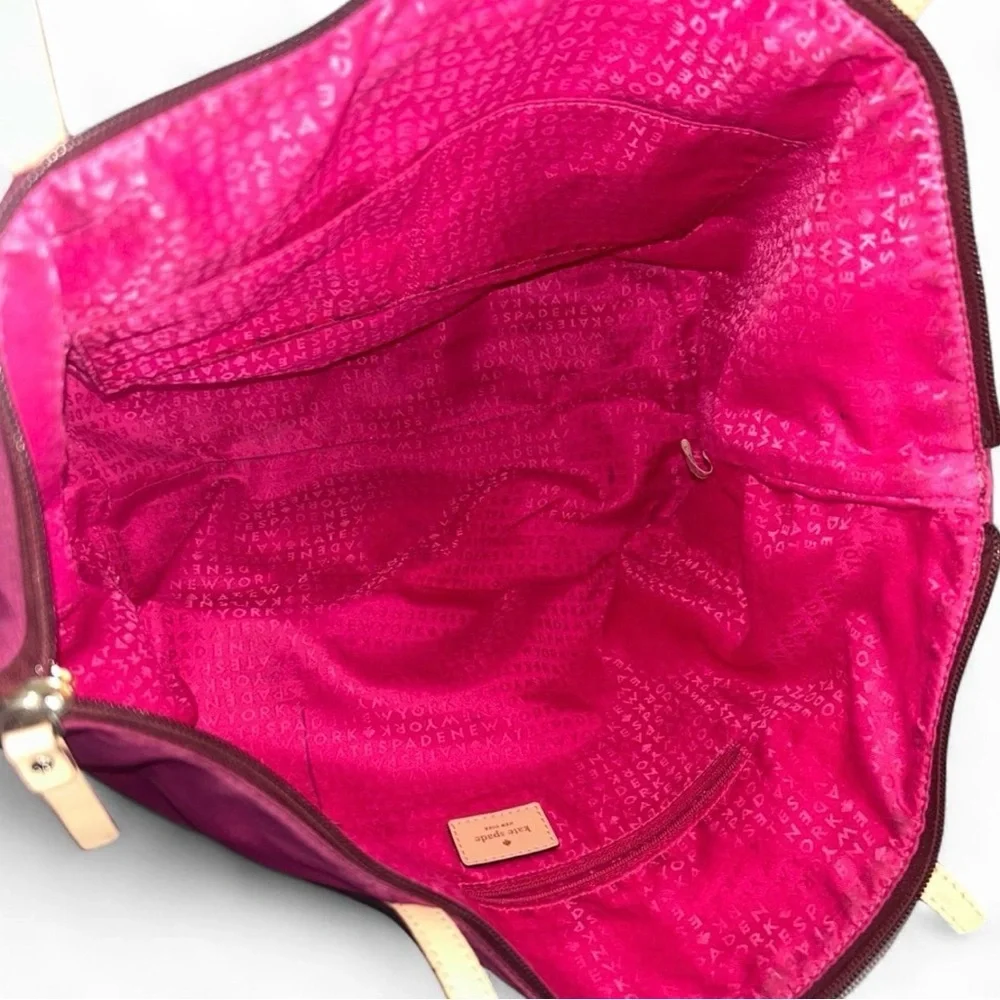 Kate Spade Magenta and Cream Tote